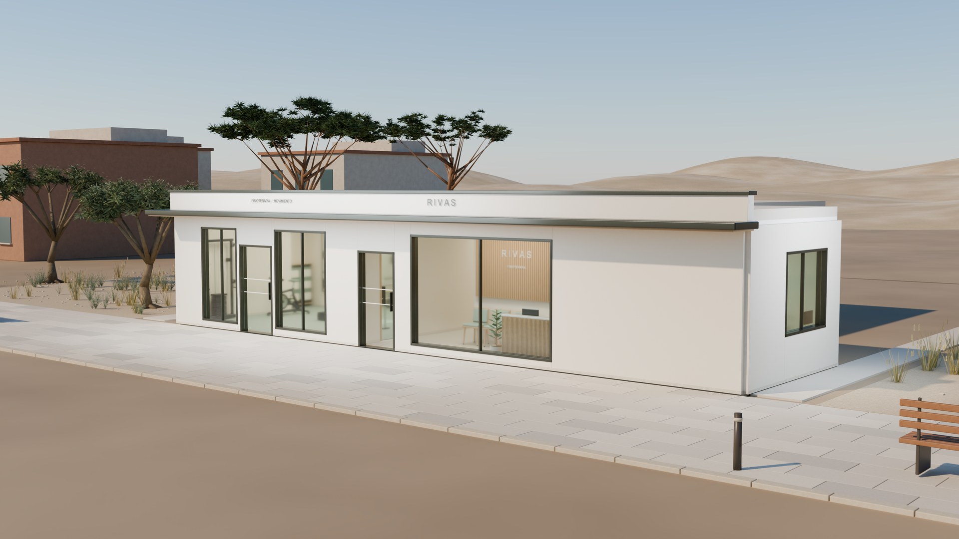 Rivas clinic exterior and landscape